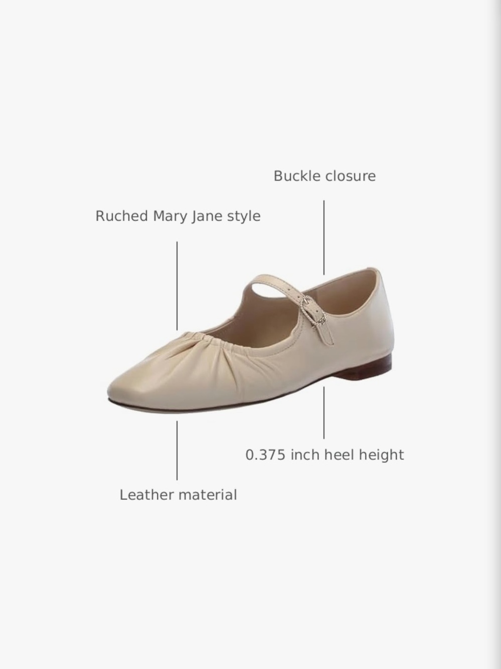 Sam Edelman Micah Ruched Square Toe Mary Jane Flats - Picture 3 of 12